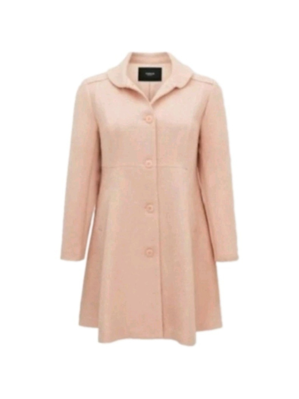 Torrid Women's Pale Blush Pink Textured Fit & Flare Lined Pea Coat Plus Size 4